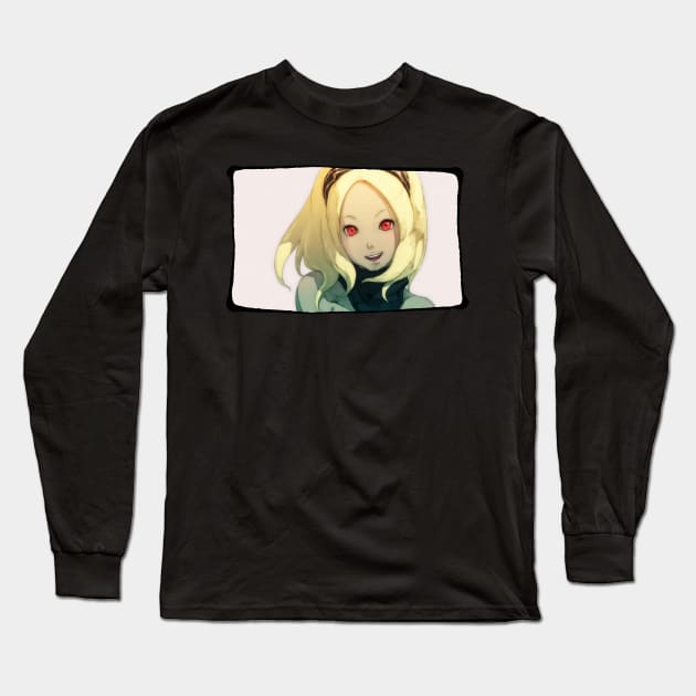 Gravity Rush - Kat Smile Portrait Long Sleeve T-Shirt by Gekidami